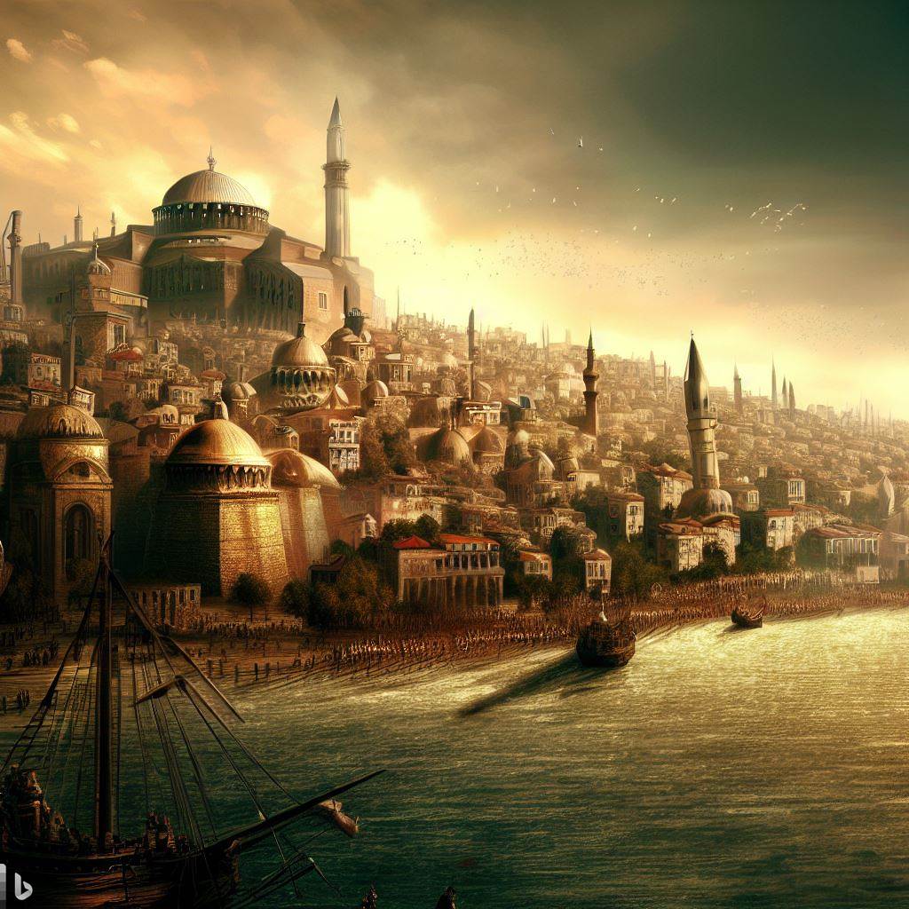Constantinople in 500AD according to AI-generated Art