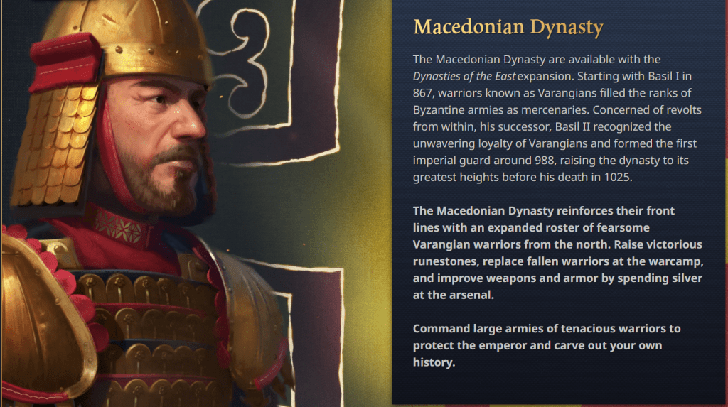 The Macedonian Dynasty in Age of Empire IV: Dynasties of the East